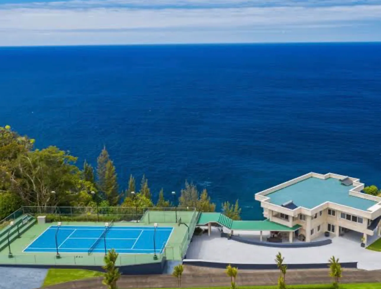 Private tennis court